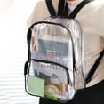 thumbnail image 3 of Yhmxh Back To School!Transparent Large Capacity New Shoulders Student Backpack Pvc Transparent Backpack Leisure Wind Backpacks School Supplies, 3 of 5