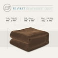 thumbnail image 3 of Elegant Comfort Luxury Velvety Feel Blanket, All-Season Lightweight Blanket, Ultra Plush, Soft, Flannel Fleece for Couch, Sofa, Bed, Travel, Solid Design,Twin/Twin XL, Brown, 3 of 5