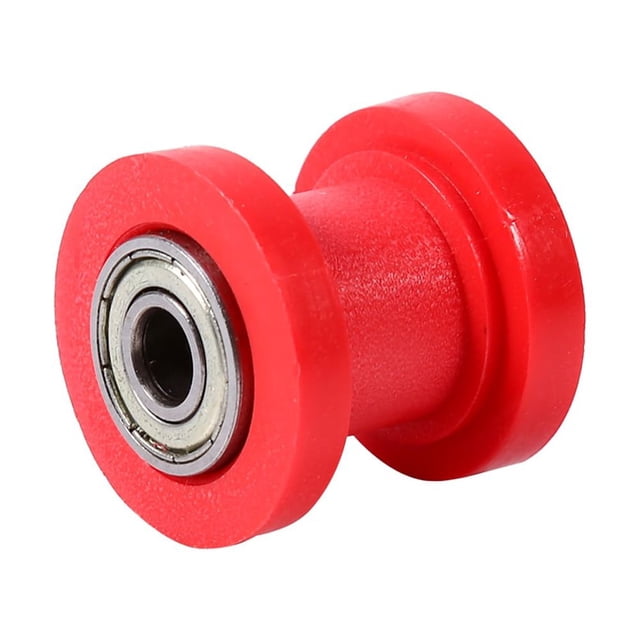 Deslizador de rodillos de cadena 10mm Deslizador de rodillos de cadena Tensor Rueda Guía Pit Dirt Mini Bike Moto Atv(Rojo)