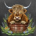 thumbnail image 3 of CafePress - Highland Cow Sitting In A Metal Men's Long Sleeve T Shirt - Long Sleeve Dark T-Shirt, 3 of 4