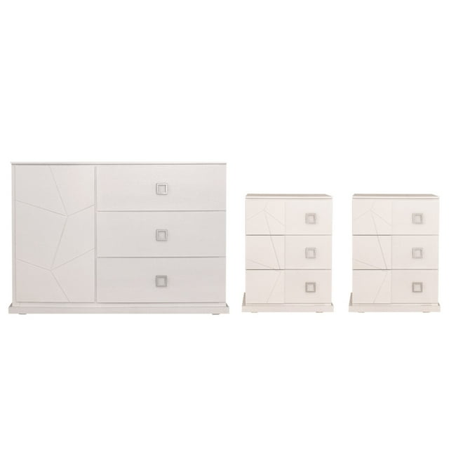 Set de Cajonera y 2 Buros Eloria Blanco - Kessa Muebles
