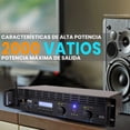 thumbnail image 4 of Amplificador de Potencia Bluetooth 2000W Pyle, 2 Canales, Puenteable, Montaje en Rack, Audio Profesional, Receptor Estéreo, Entrada TRS XLR, Pantalla LCD, Modo Puente y Ventilador de Enfriamiento, 4 of 6