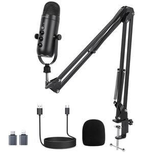 ZealSound Gaming Microphone Kit with Boom Arm and Controls