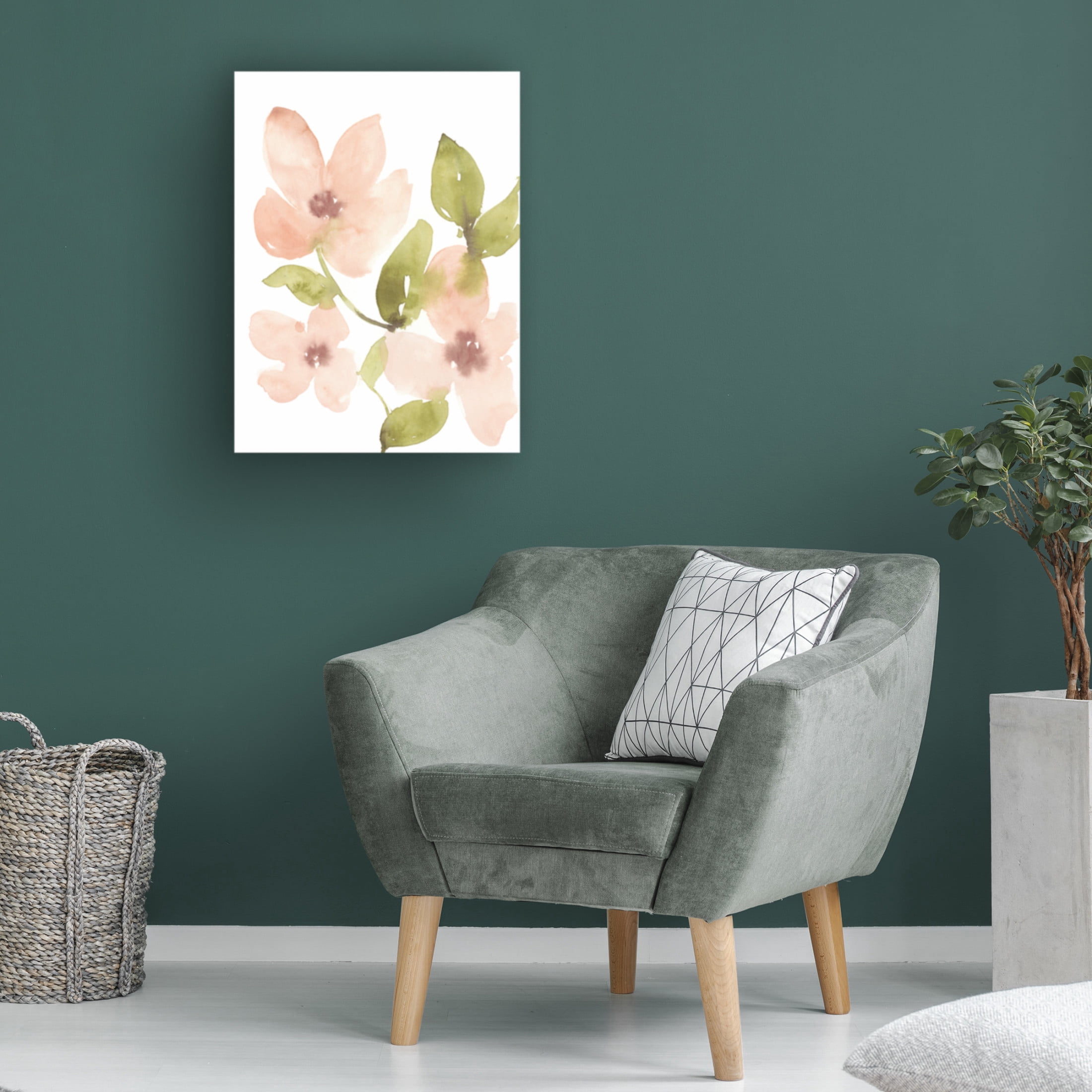 Canvas Wall Art - Jennifer Goldberger 'Soft Coral Blooms II' Wall Art for Living Room, Bedroom, or Office Décor by Trademark Fine Art - 18 x 24 Inches