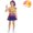 Dark Purple, variant on Anime Theme Party Cosplay Swimwear Dress and Cap 2-Piece Set, Ruffle Shoulder One-Piece Swimsuit, Movie-Inspired Halloween Costume Performance Wear, Orange 130