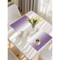 thumbnail image 5 of Moroccan Purple Placemats Set of 4, Geometric Gradient Plaid Modern Placemats for Dining Table, Place Mats for Kitchen Tabletop, Waterproof Wipeable Dining Table Mats Set, 5 of 9