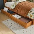 thumbnail image 3 of Clayton Twin Wood Platform Bed with Panel Footboard & Drawers in Light Toffee, 3 of 10