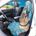 thumbnail image 2 of Uorisanigo Capybara Car Seat Towel Cover Fashion Auto Interior Waterproof Soft Auto Seat Covers Anti-Slip Vehicle Seat Protector Universal Size Fit for Most Cars SUVs Trucks Vans, 2 of 6