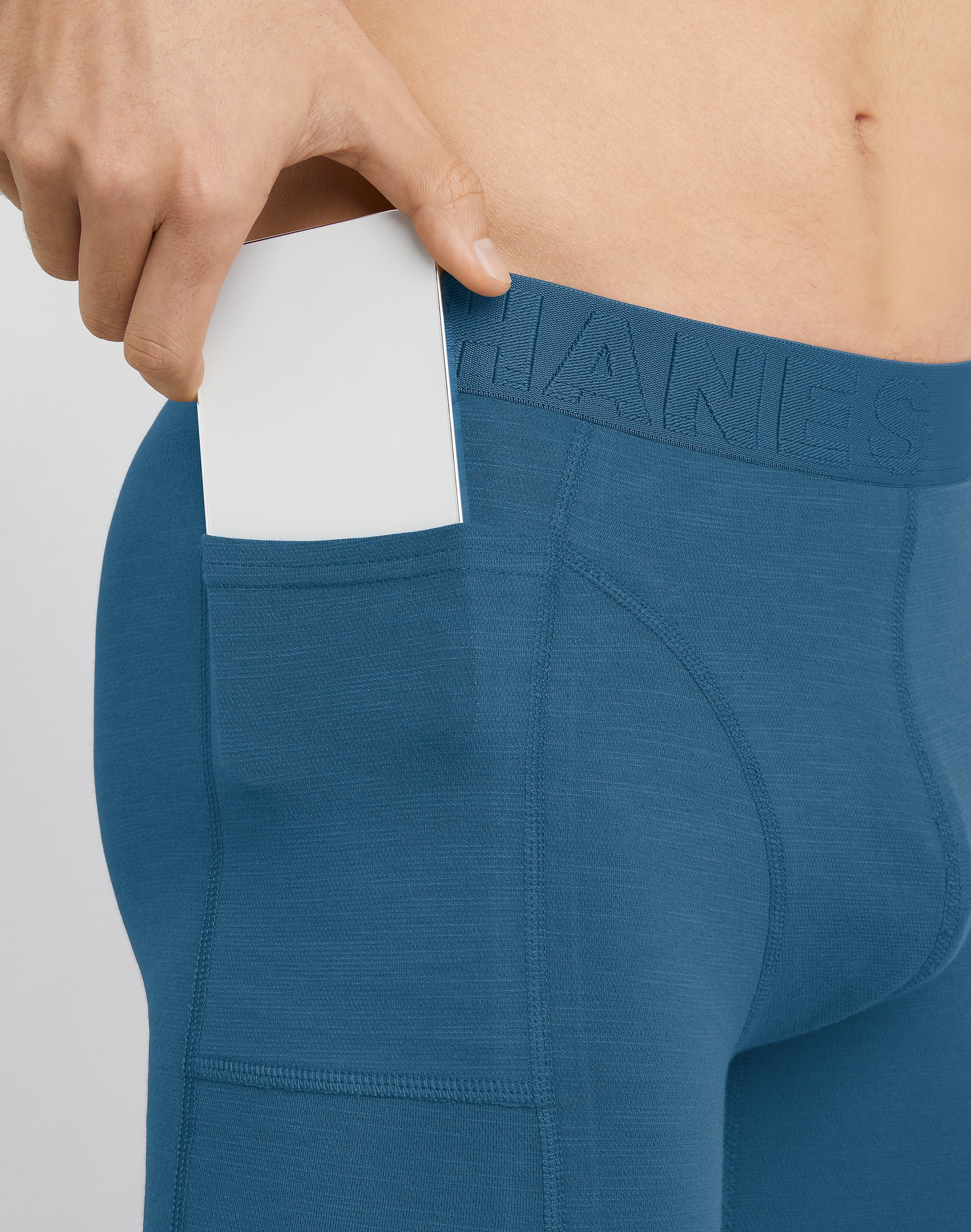 Hanes Explorer Men's Boxer Brief Underwear, Red/Blue, 2-Pack Blue/Red L