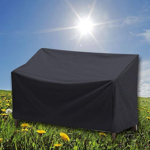 Funda para banco de jardín de 3 plazas Funda impermeable para banco de jardín Funda impermeable para muebles de jardín Anti-UV 210d Funda Oxford a prueba de polvo para banco de exterior - (162x66x89c JAMW Sencillez