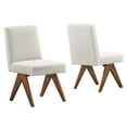 thumbnail image 2 of Modway Lyra Boucle Fabric Dining Room Side Chair - Set of 2 in Ivory, 2 of 10
