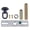 Black, variant on B&P Lamp® Screw Collar Ceiling Light Canopy Plate Hardware Kit (Brass)