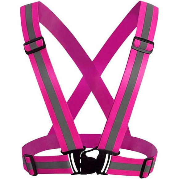 2 Pack Reflective Vest Adjustable Safety Hi Vis High Visibility Sports Gear for Outdoor Night Running Cycling Hiking Biking