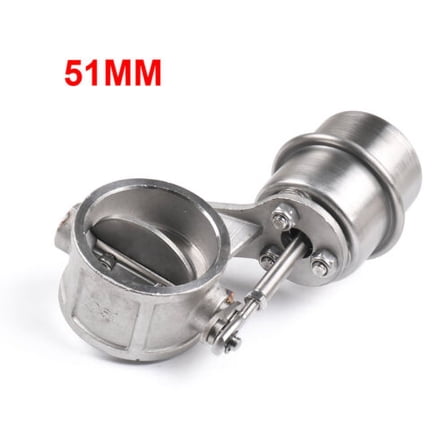 2'' 51mm Exhaust Control Valve Set Vacuum Actuator OPEN Style Pipe Downpipe