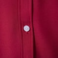 thumbnail image 6 of BUWTTED Shirts for Men Dressy Work Solid Color Casual Long Sleeved Lapel Slim Fit Button Down Business Wedding Red Shirt XS, 6 of 8