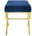 thumbnail image 4 of Modway Twist Velvet Ottoman in Gold and Navy, 4 of 6