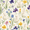 Blue Floral Rabbit, variant on FORMRS Womens Canvas Tote Bag with Zipper Inner Pocket Shoulder Handbag, White Stars