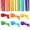 Red+Orange+Yellow+Grass Green+Sky Blue+Deep Purple, variant on 6Roll Crepe Paper Streamers Decors for Birthday Wedding Festival Ornament Graduation Colorful Candyland Party Backdrop, Rainbow DIY Supplies