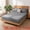 60.2"x79.9" Dark Grey, variant on Unique Bargains Fitted Sheet Microfiber Bed Sheets Breathable for All Seasons 39.0"x74.8" White