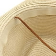 thumbnail image 3 of Wdgfv Straw Cowboy Cowgirl Hat Wide Brim Woven Western Cap UPF 50+ Beach Sun Hat Shapeable Packable Fedora Cap for Men Women Watermelon Red One Size, 3 of 3