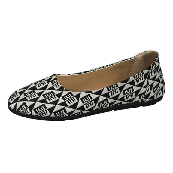 Sngxgn Women’s Ballet Flats Slip On Casual Shoes(White,40)