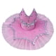 thumbnail image 3 of Umfun - Vestido de ballet con falda para niña, vestido de lentejuelas brillantes, vestido de bailarina de encaje con diseño de lago de los cisnes, vestido para competición, color rosa 150, 3 of 5