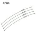 thumbnail image 2 of Unique Bargains 150mm Length PVC Coated Stainless Steel Keyring Loop Cable Silver 4 Count, 2 of 6