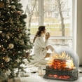 thumbnail image 4 of KISSAIR 21" 1500W Electric Fireplace, Logs Heater, Freestanding Fire Flame Indoor Fireplace, Gray, 4 of 8