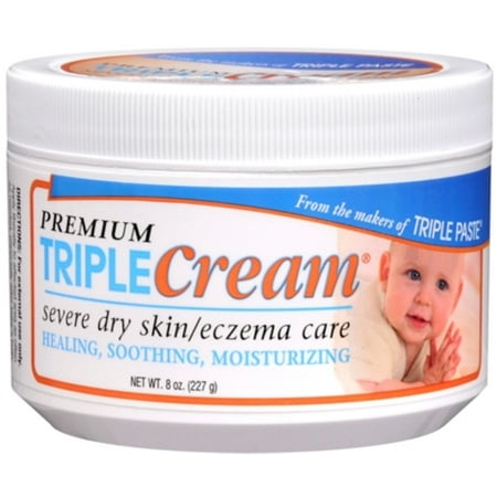 Premium Triple Cream sec sévère peau / Eczéma Soins (8 oz Pack 2)