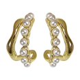 thumbnail image 2 of asddcavvf Double Layer Pearl Earrings Design Light Irregular Earrings, 2 of 5
