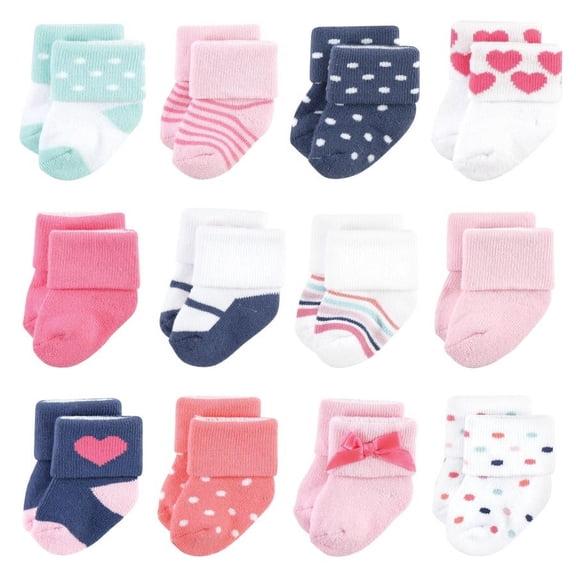 Little Treasure Infant Girl Newborn Socks, Confetti, 0-6 Months