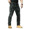 thumbnail image 2 of Men's Tactical Cargo Pants Ripstop Lightweight Waterproof Multi Pockets Work Hiking Outdoor Casual Pants (No Belt) Black XL, 2 of 7