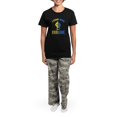 thumbnail image 4 of CafePress - Support Ukraine I Stand With Ukraine Ukrai Pajamas - Women's Short Sleeve Print T-Shirt and Pants Dark Cotton Pajama Set, 4 of 7