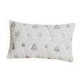 thumbnail image 2 of Funda de almohada decorativa navideña de peluche, funda de cojín, funda de almohada suave y lavable Blanco, 2 of 9