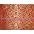 thumbnail image 2 of Heavy Brocade fabric Red x metallic gold color 36quot;wide, 2 of 3