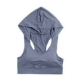 thumbnail image 6 of Women's Longline Sports Bra High Yoga Tops Built In Bra Crop Top Sports Bra Wireless Racerback Bra Baggy Workout Tops Women Polyester Top Women Shirt 3x Sports 80s Tops for Women 3 4 Sleeve Crop Top, 6 of 7