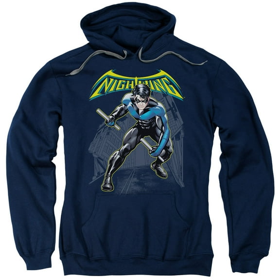 Trevco Batman-Nightwing - Adult Pull-Over Hoodie - Navy- 3X