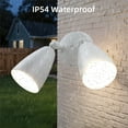 thumbnail image 2 of 2 Pack Outdoor Flood Light Fixtures With Dual Adjustable Heads,1500lm Exterior Spotlights,Dual Control-Switch/ Dusk-to-Dawn,IP54 Waterproof,4000K Security Lights(10W PAR38 LED Bulbs Included), 2 of 9