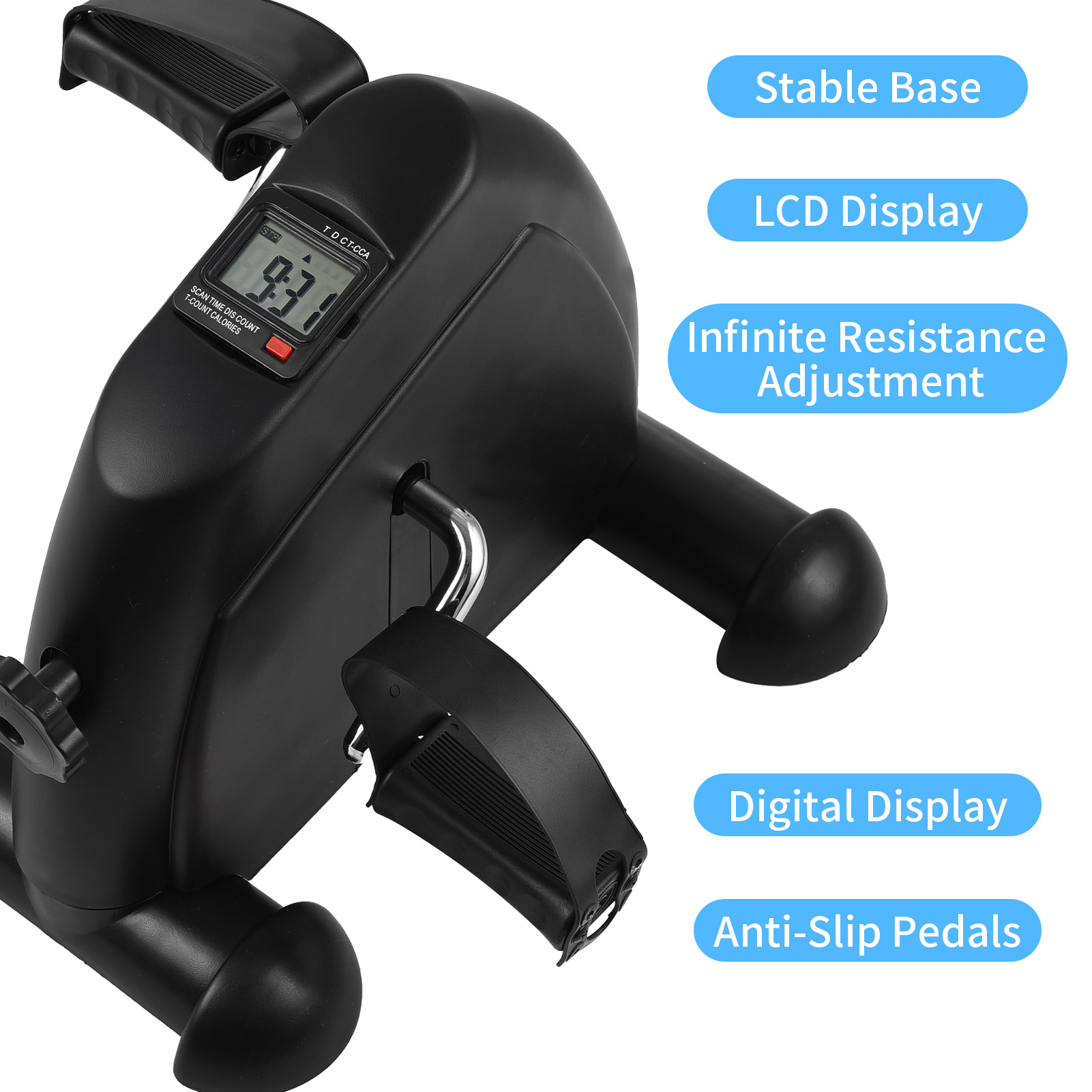 Eccomum Mini Exercise Bike Pedal Exerciser with LCD Screen photo 5