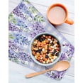thumbnail image 3 of Purple Flowers Kitchen Dish Towels for Drying Dishes Set of 3, Weeping Spring Floral Checkered Pastoral Waffle Weave Microfiber Hand Tea Bathroom Towels Quick Dry & Absorbent Towel 12x12, 3 of 7