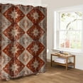 thumbnail image 5 of Geometric, Bathroom Curtain 72 Inch Shower Curtain with Hooks, Retro Classic Historical Oriental Painting Waterproof Polyester Bath Curtain Washable Bathtub Curtain 72''x 72'', 5 of 6