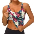 thumbnail image 4 of Lsque Beautiful Flower Printed Women'S Sports Bra, Compression, Moisture Wicking, High-Impact Sports Bra For Women,Supportive sports bra-X-Large, 4 of 9