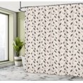 thumbnail image 4 of Ambesonne Tropical Shower Curtain, Hibiscuses Hawaiian Art, 69"Wx75"L, Grey Teal and Warm Taupe, 4 of 4