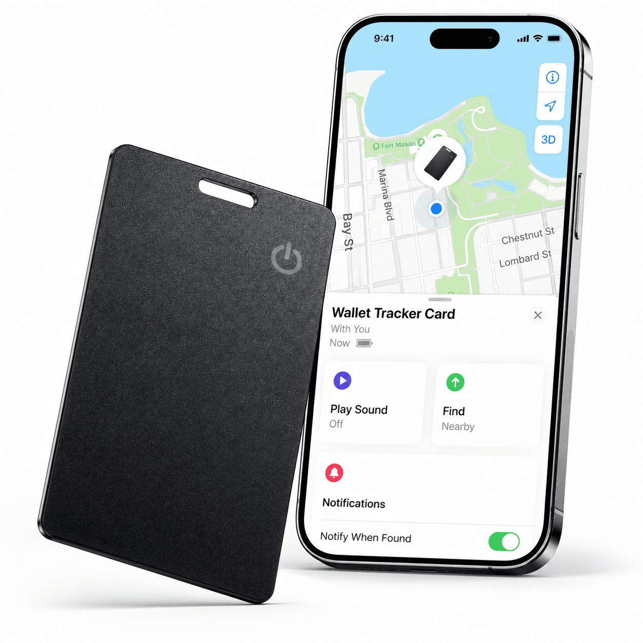 Wallet Tracker Card for Apple Find My, Rechargeable Bluetooth Tracker, Ultra Slim Item Finder, Wireless Charging, Left Behind Alerts, GPS Wallet Tracker for Wallet, Passport, Luggage