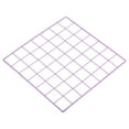 thumbnail image 1 of Unique Bargains 14x14" Wire Grid Panel, 1 Pack Metal Mesh Wall Decor Decorative Panels Board Photo Display Hanging, Purple, 1 of 5