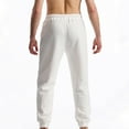thumbnail image 5 of Sweatpant Drawstring Jeans Cargo Scrub Pants Joggers for Men Textured Baggy Sweatpants Stretch Solid Color Drawstring Waist Running Track Pants with Pockets, 5 of 5