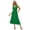 Green, variant on Women's Surplice Sleeveless Midi Pleated Dress fabric 95% polyester fabric 5% spandex perfect for weddings events