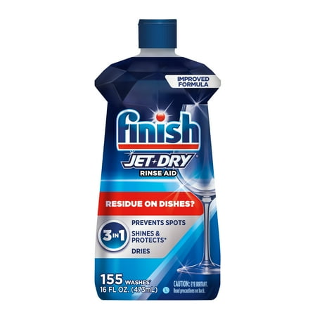 Finish Jet-Dry Rinse Aid, Dishwasher Rinse Agent and Drying Agent, 16 oz