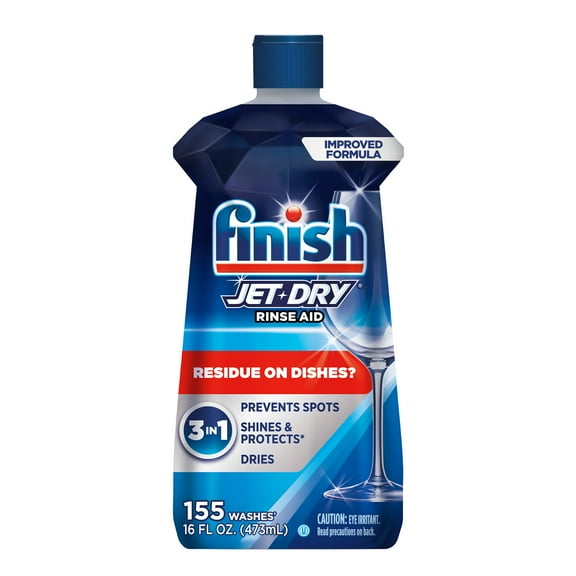 Finish Jet-Dry Rinse Aid, Dishwasher Rinse Agent and Drying Agent, 16 oz