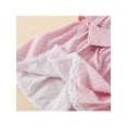 thumbnail image 6 of Toddler Baby Girls Summer Clothes, Dot Print Sleeveless Lapel Button Vest + A-Line Mini Short Skirt with Belt Waist, 6 of 9